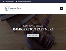Tablet Screenshot of konareimmigrationlawyer.com